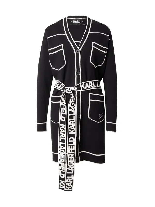 Karl Lagerfeld Karl Lagerfeld Kardigan  crna / bijela