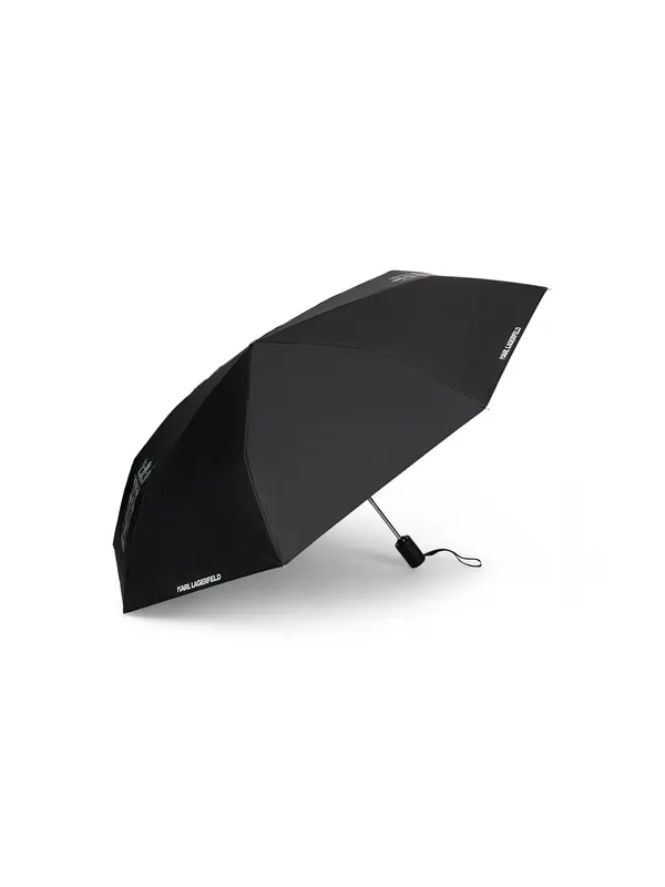 Karl Lagerfeld Karl Lagerfeld Kišobran ' Kleiner Regenschirm mit Maison de Karl-Illustration '  crna