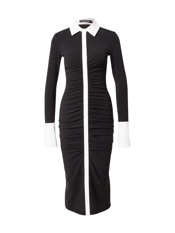 Karl Lagerfeld Karl Lagerfeld Košulja haljina  crna / bijela