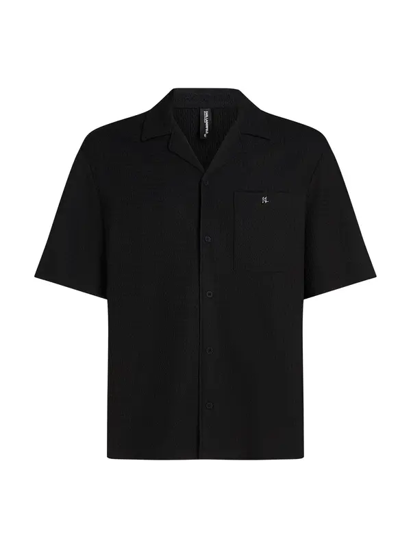 Karl Lagerfeld Karl Lagerfeld Košulja ' Strukturiertes Strand-Shirt '  crna