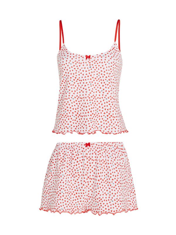 Karl Lagerfeld Karl Lagerfeld Kratke hlače za spavanje  crvena / bijela