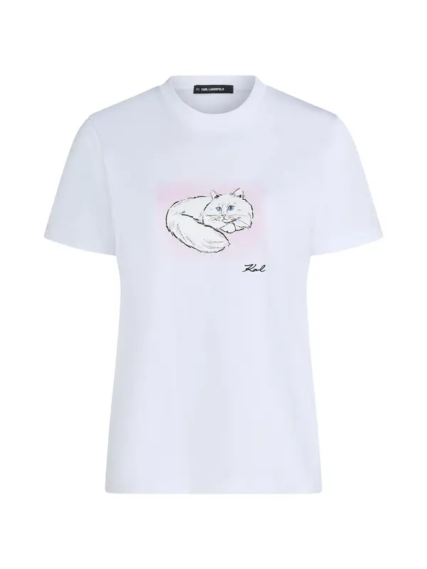 Karl Lagerfeld Karl Lagerfeld Majica  azur / rosé / crna / bijela