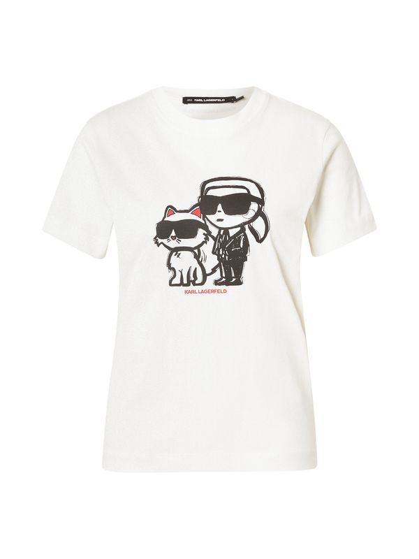 Karl Lagerfeld Karl Lagerfeld Majica  boja pijeska / crvena / crna