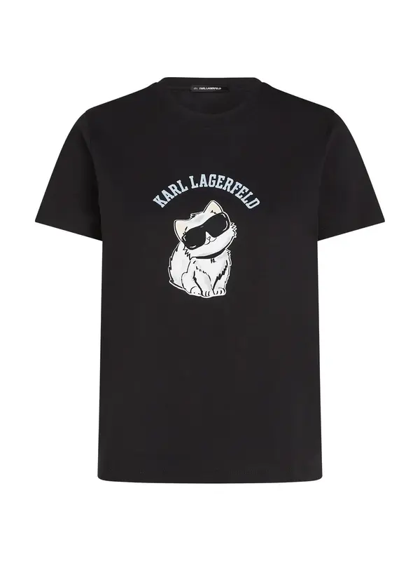Karl Lagerfeld Karl Lagerfeld Majica 'Ikon Choupette'  crna / bijela