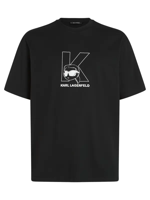 Karl Lagerfeld Karl Lagerfeld Majica 'Ikon'  crna / bijela