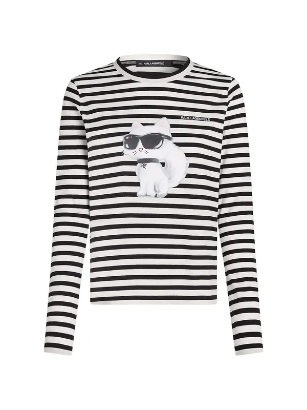 Karl Lagerfeld Karl Lagerfeld Majica 'Ikon'  crna / bijela