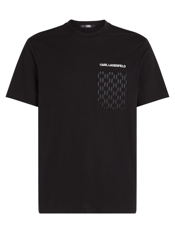 Karl Lagerfeld Karl Lagerfeld Majica ' MONOGRAM DEGRADE'  siva melange / crna / bijela