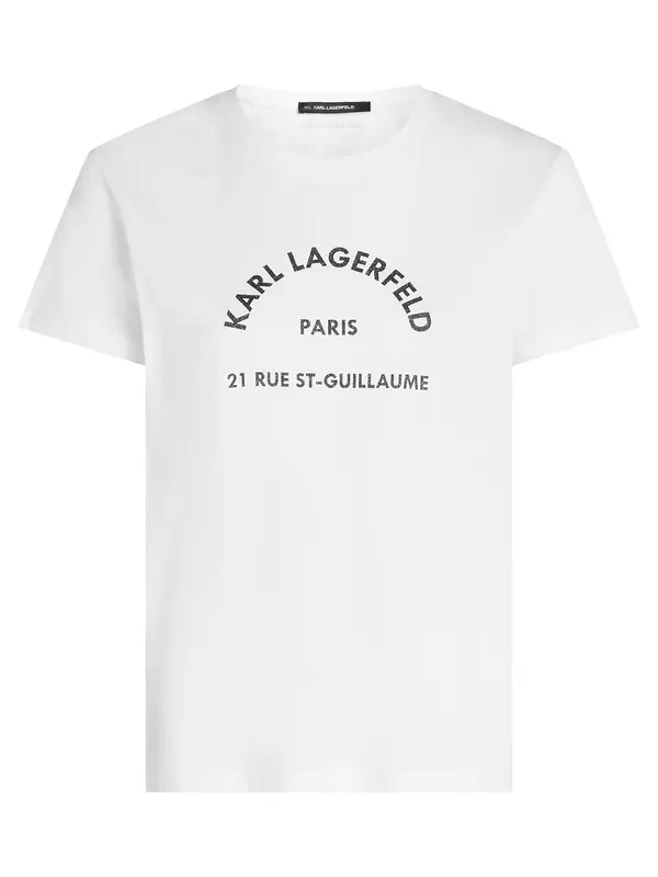 Karl Lagerfeld Karl Lagerfeld Majica 'Rue St-Guillaume'  crna / bijela