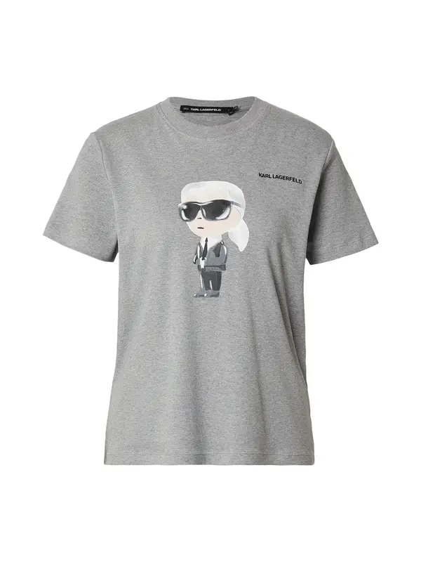 Karl Lagerfeld Karl Lagerfeld Majica  svijetlosiva / siva melange / crna / bijela