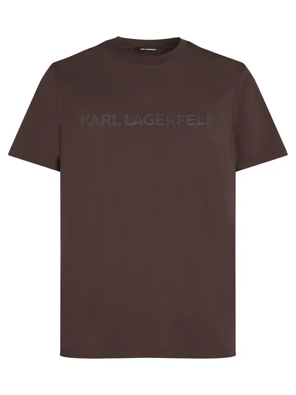 Karl Lagerfeld Karl Lagerfeld Majica  tamno smeđa / siva / bijela