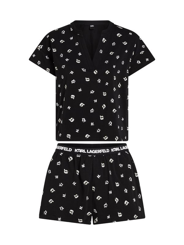 Karl Lagerfeld Karl Lagerfeld Pidžama  boja pijeska / crna / bijela