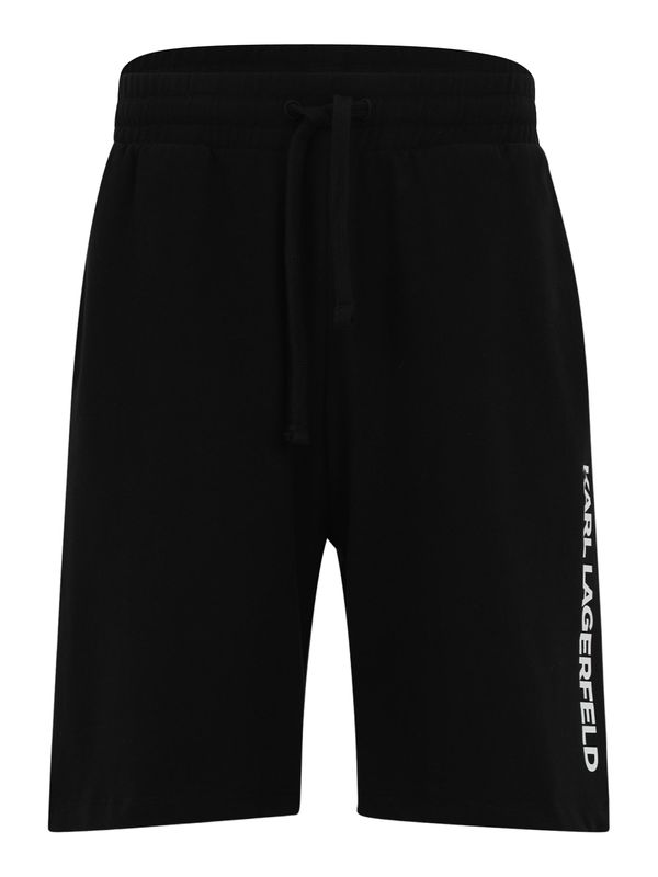 Karl Lagerfeld Karl Lagerfeld Pidžama hlače  crna / bijela