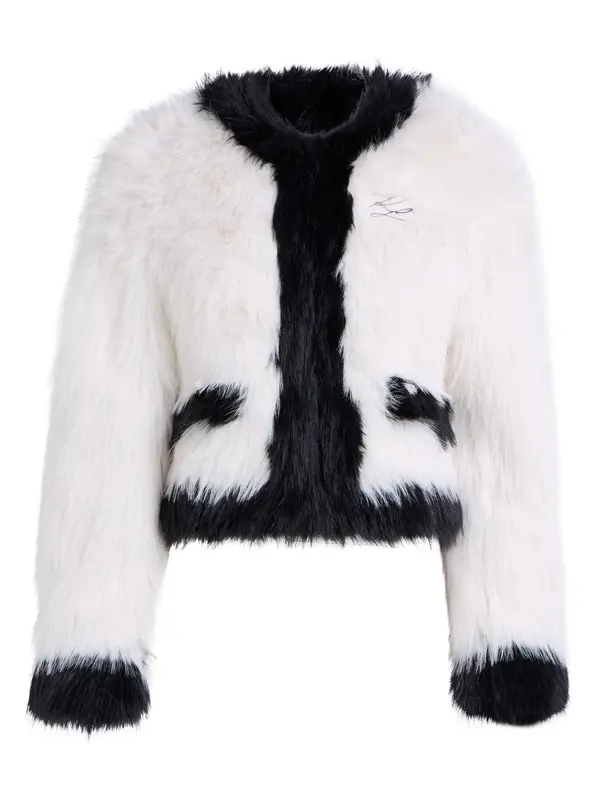 Karl Lagerfeld Karl Lagerfeld Prijelazna jakna  crna / bijela