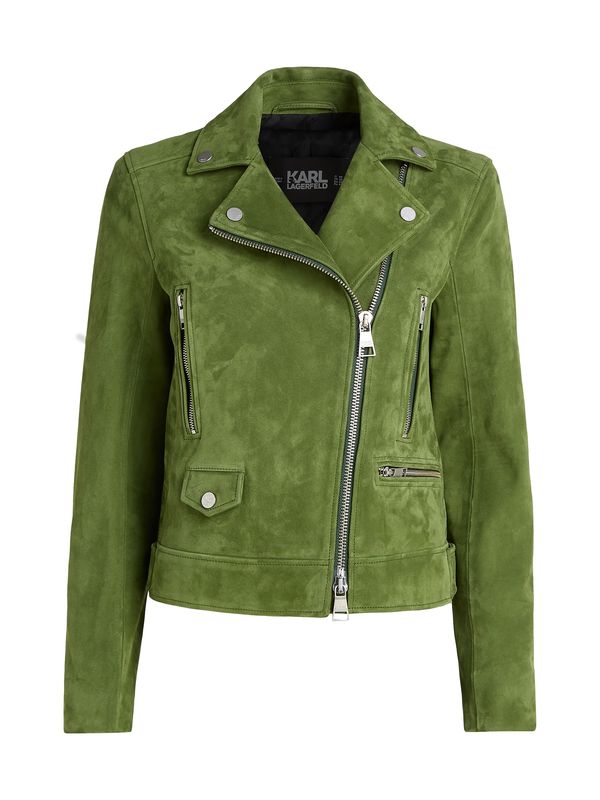 Karl Lagerfeld Karl Lagerfeld Prijelazna jakna ' Suede'  maslinasta