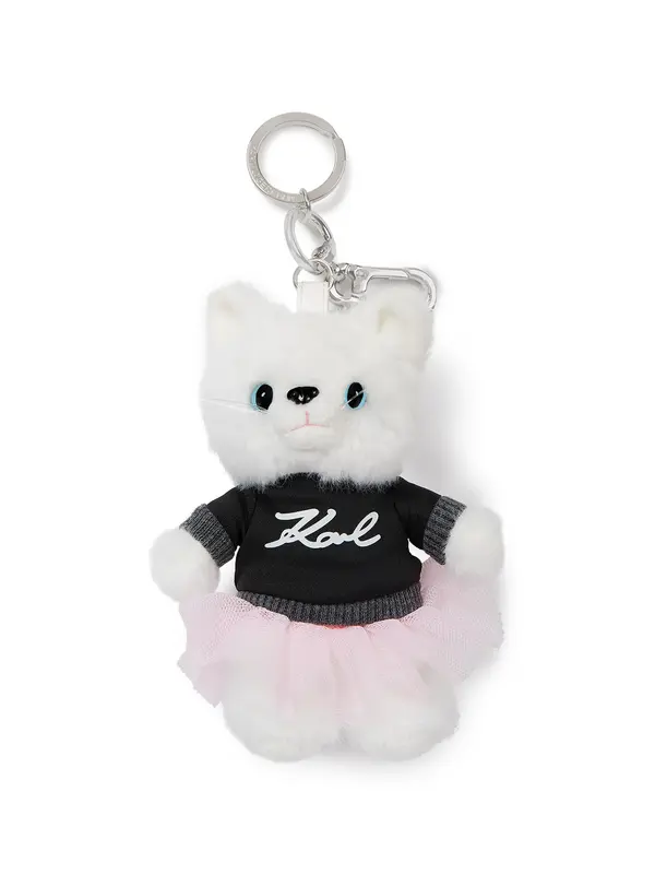 Karl Lagerfeld Karl Lagerfeld Privjesak za ključeve ' Ikon Choupette Plüschtier-Schlüsselanhänger '  bijela