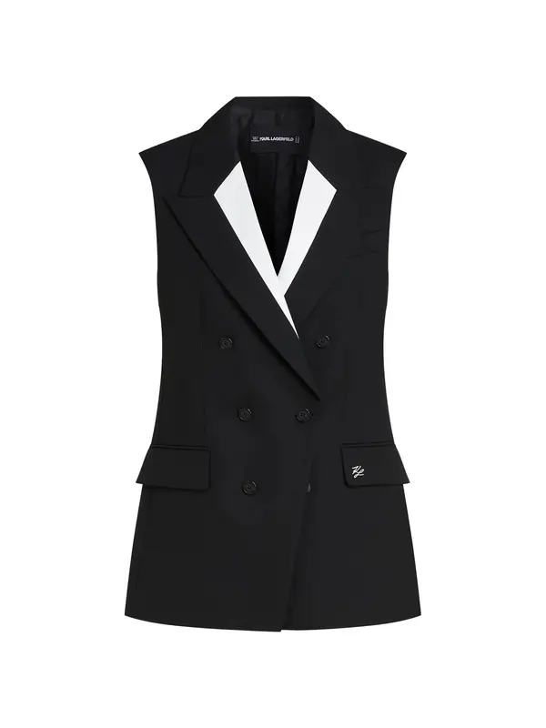 Karl Lagerfeld Karl Lagerfeld Prsluk  crna / bijela