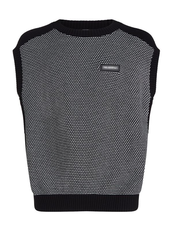 Karl Lagerfeld Karl Lagerfeld Prsluk  crna / bijela