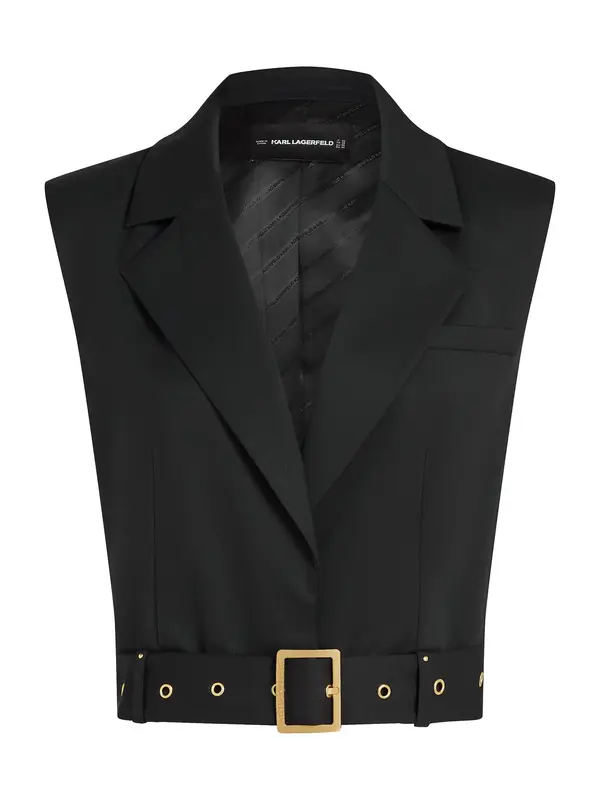 Karl Lagerfeld Karl Lagerfeld Prsluk od odijela 'DNA'  crna