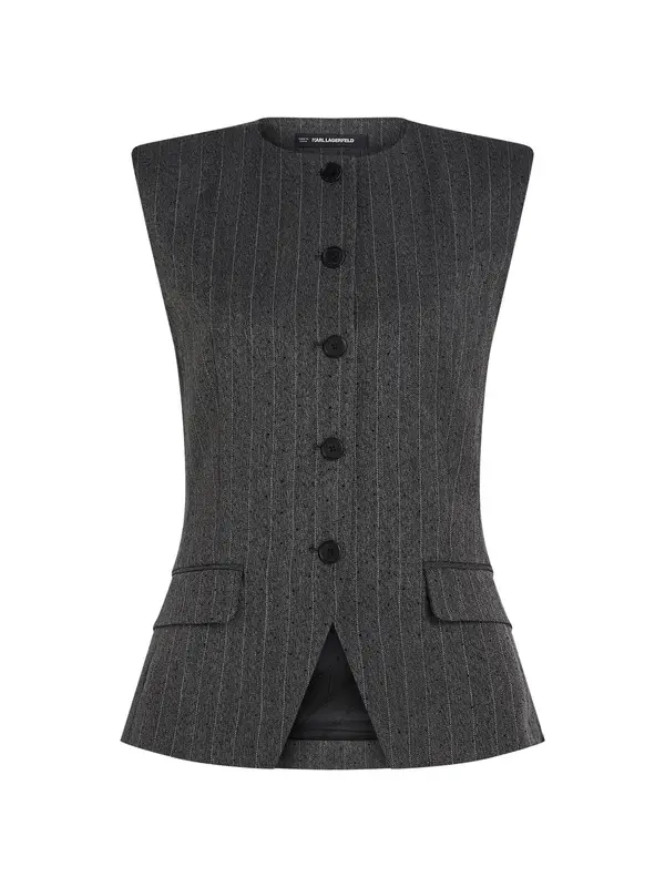 Karl Lagerfeld Karl Lagerfeld Prsluk od odijela  siva / bijela