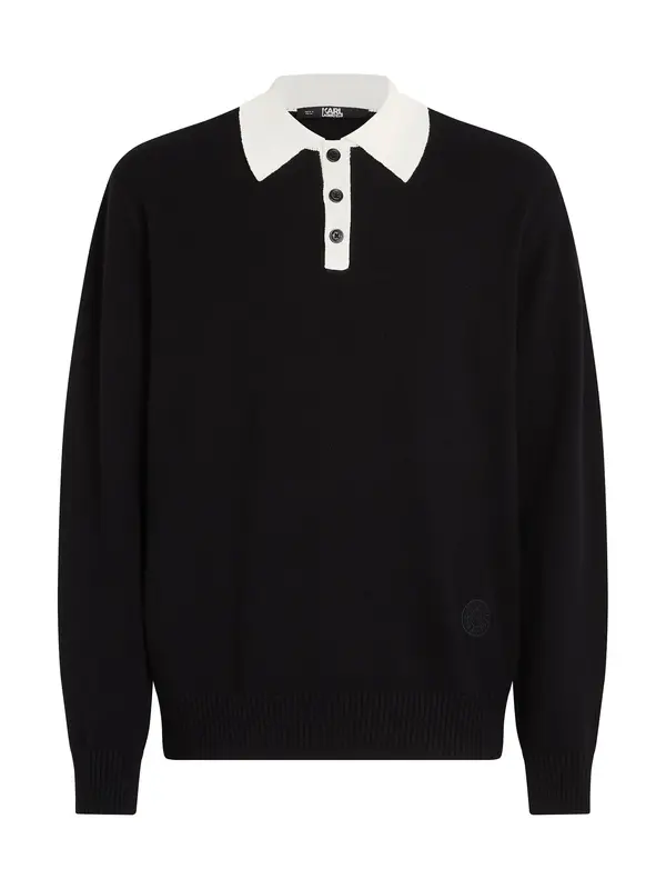Karl Lagerfeld Karl Lagerfeld Pulover  crna / bijela