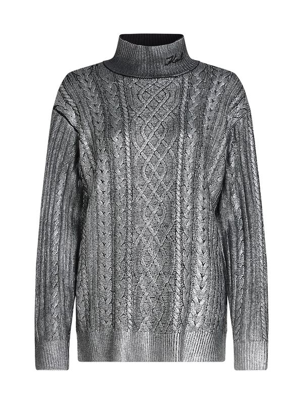 Karl Lagerfeld Karl Lagerfeld Pulover  srebrno siva