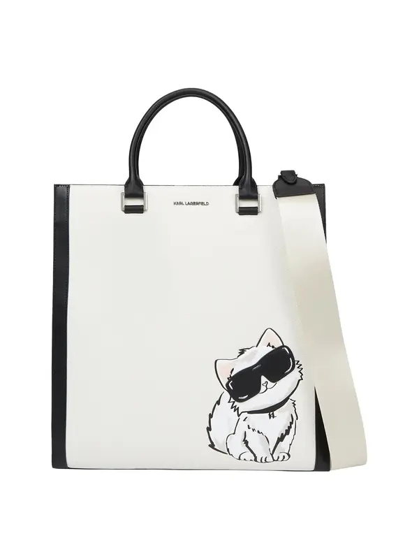 Karl Lagerfeld Karl Lagerfeld Ručna torbica 'Ikon Choupette'  crna / bijela