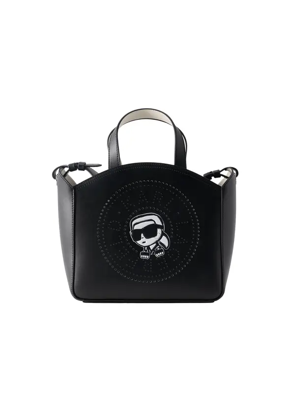 Karl Lagerfeld Karl Lagerfeld Ručna torbica 'IKON CIRCLE'  crna / bijela