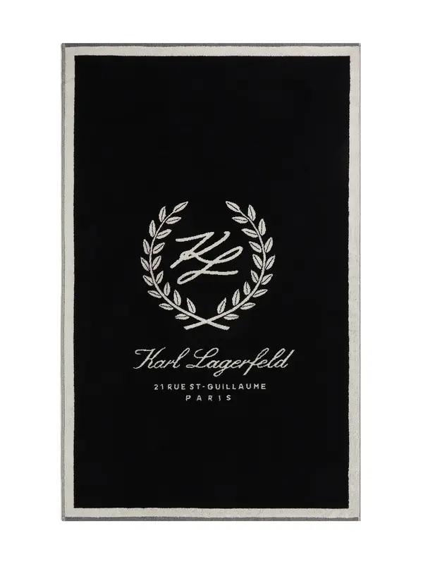 Karl Lagerfeld Karl Lagerfeld Ručnik za plažu  crna / biserno bijela