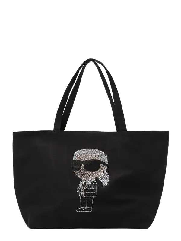 Karl Lagerfeld Karl Lagerfeld Shopper torba 'Ikon'  svijetlosiva / crna