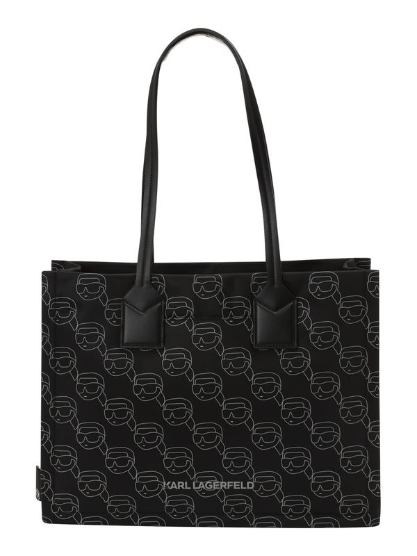 Karl Lagerfeld Karl Lagerfeld Shopper torba 'IKON'  svijetlosiva / crna