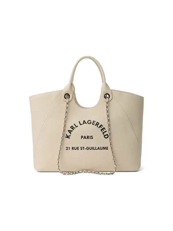 Karl Lagerfeld Karl Lagerfeld Shopper torba 'Rue St-Guillaume'  bež / crna