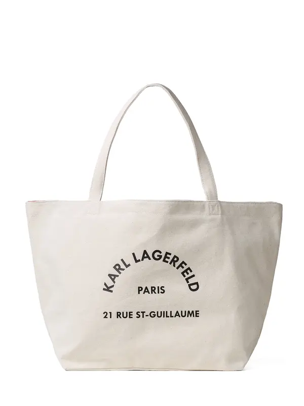 Karl Lagerfeld Karl Lagerfeld Shopper torba 'Rue St-Guillaume'  crna / bijela