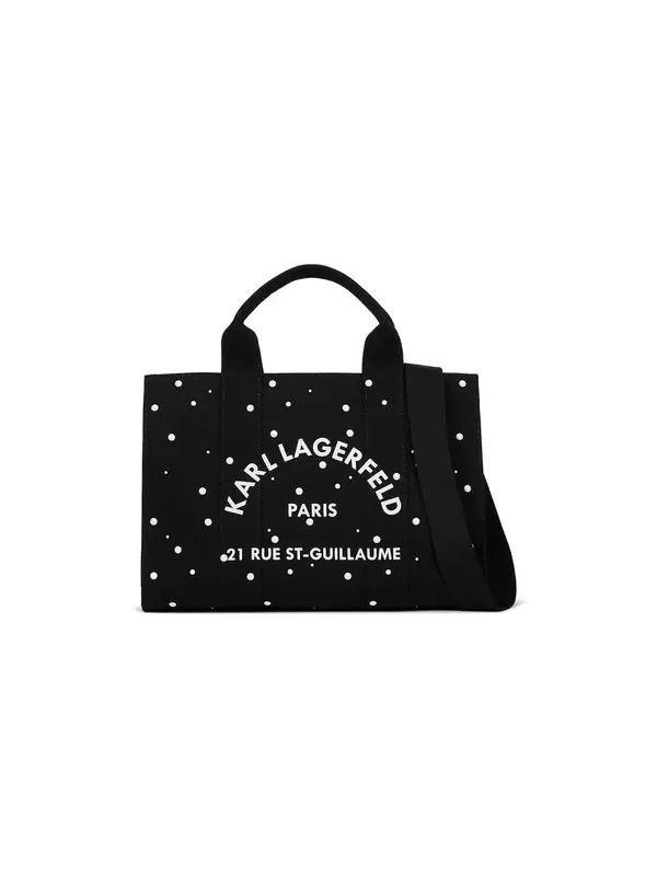 Karl Lagerfeld Karl Lagerfeld Shopper torba 'Rue St-Guillaume'  crna / bijela
