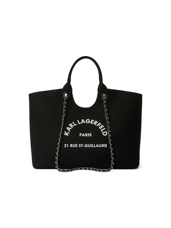 Karl Lagerfeld Karl Lagerfeld Shopper torba 'Rue St-Guillaume'  crna / bijela