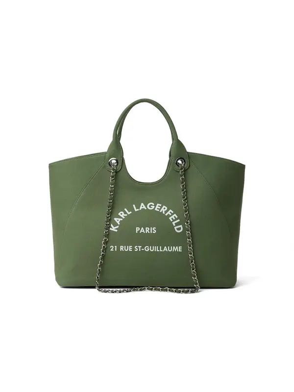 Karl Lagerfeld Karl Lagerfeld Shopper torba 'Rue ST-Guillaume'  maslinasta / bijela