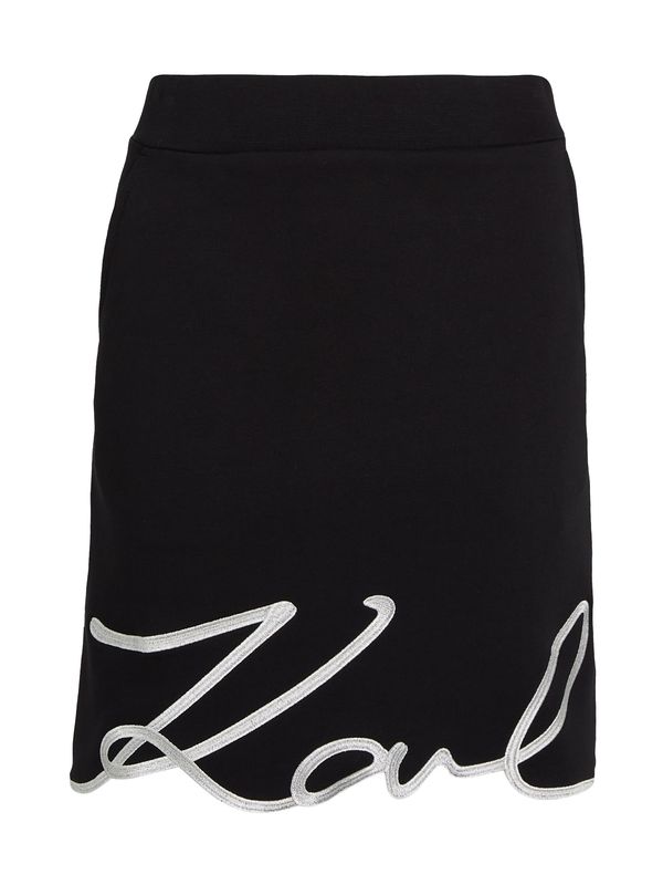 Karl Lagerfeld Karl Lagerfeld Suknja  crna / srebro