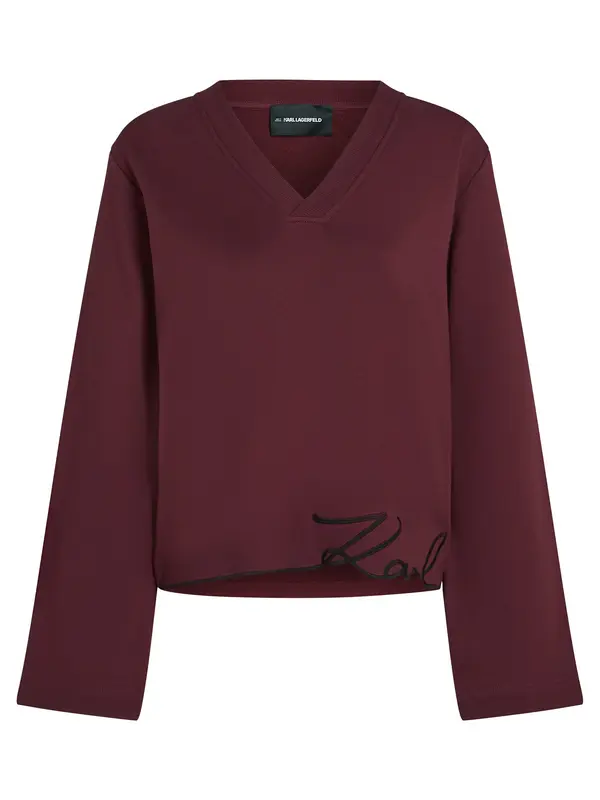 Karl Lagerfeld Karl Lagerfeld Sweater majica  bordo