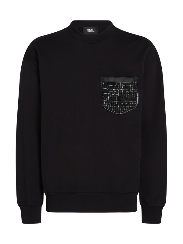Karl Lagerfeld Karl Lagerfeld Sweater majica  crna / bijela