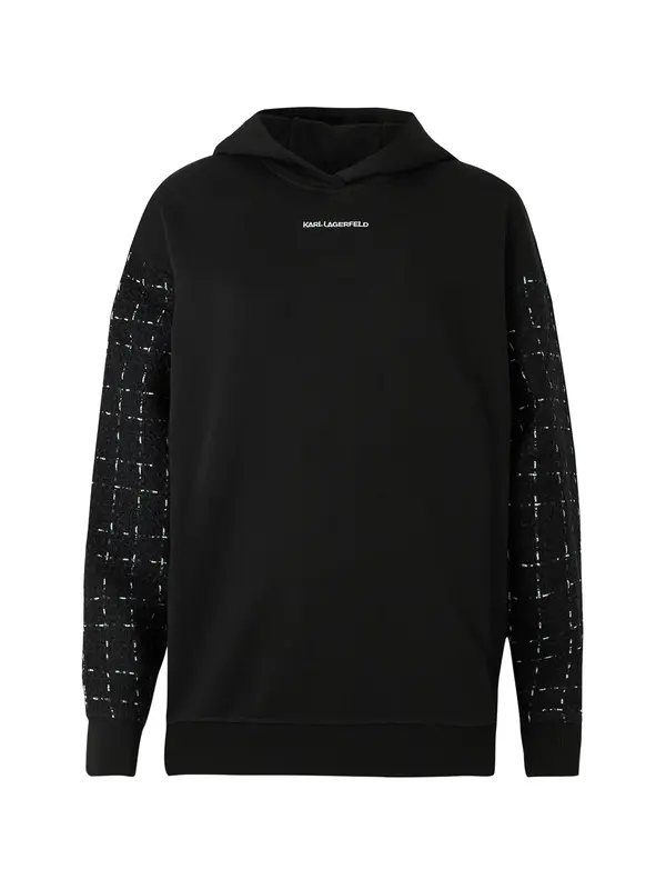 Karl Lagerfeld Karl Lagerfeld Sweater majica  crna / bijela
