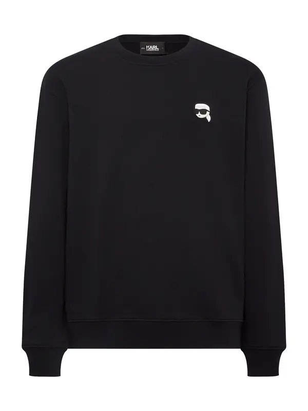 Karl Lagerfeld Karl Lagerfeld Sweater majica  crna / bijela