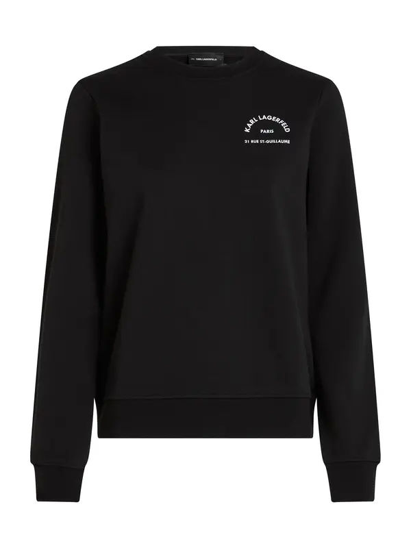 Karl Lagerfeld Karl Lagerfeld Sweater majica  crna / bijela