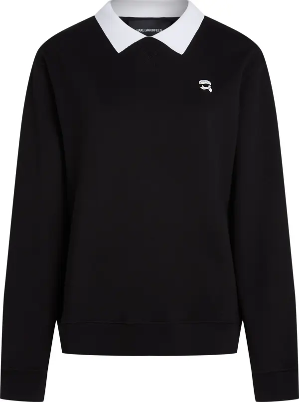 Karl Lagerfeld Karl Lagerfeld Sweater majica  crna / bijela