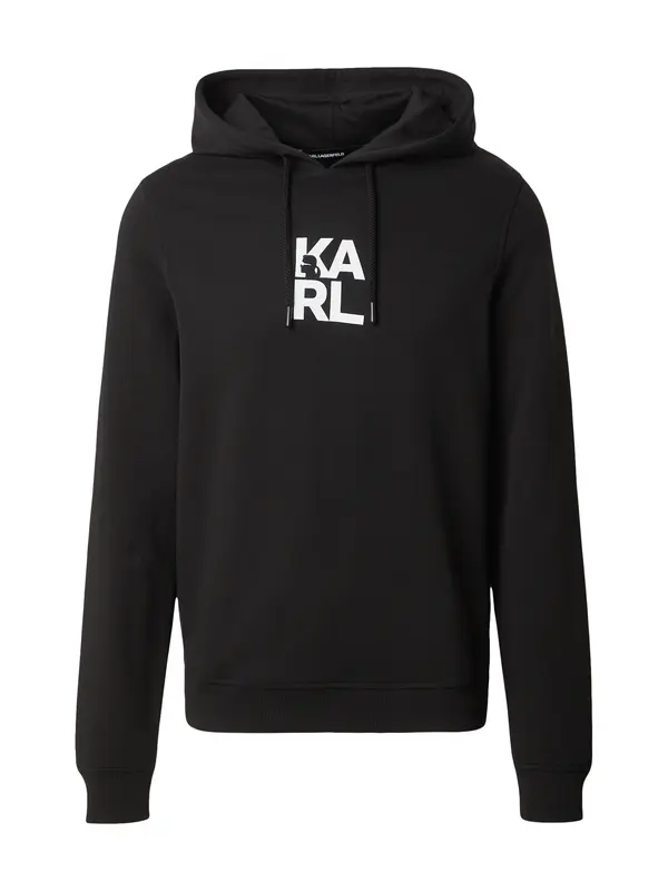 Karl Lagerfeld Karl Lagerfeld Sweater majica  crna / bijela