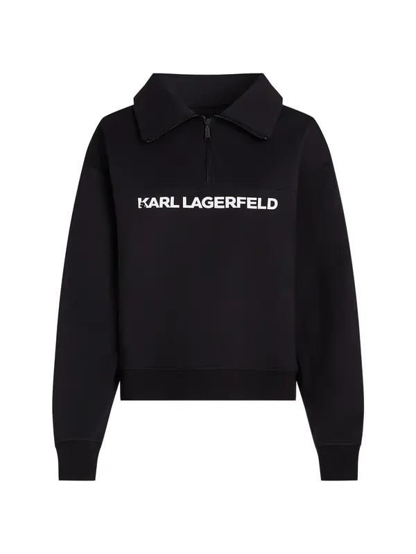 Karl Lagerfeld Karl Lagerfeld Sweater majica  crna / bijela