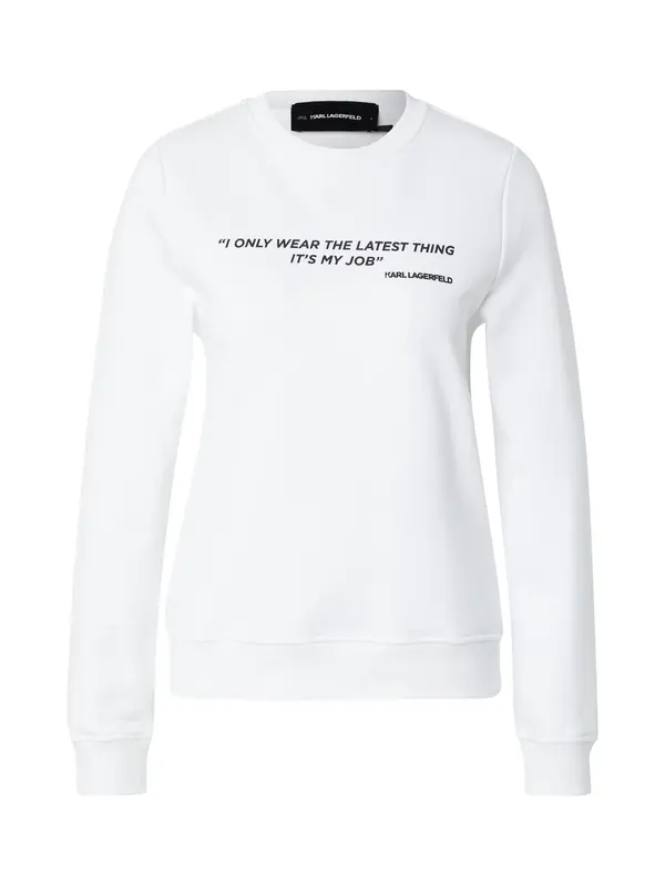Karl Lagerfeld Karl Lagerfeld Sweater majica  crna / bijela