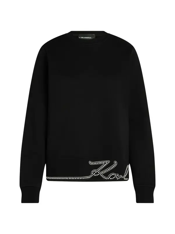 Karl Lagerfeld Karl Lagerfeld Sweater majica  crna / biserno bijela