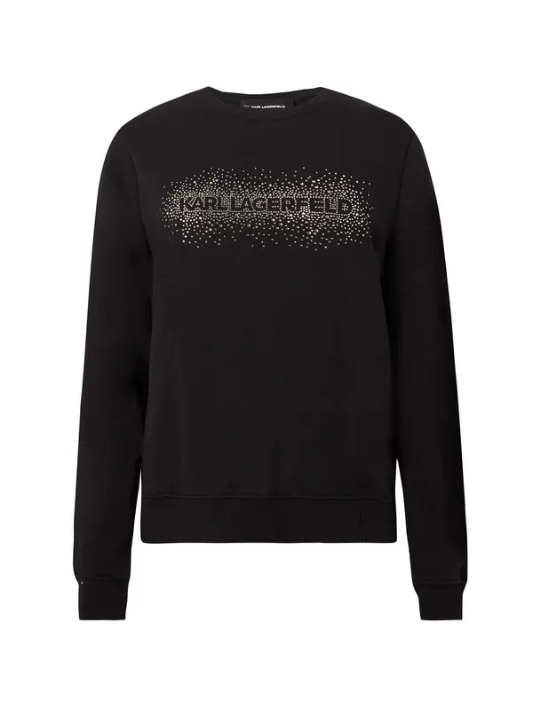 Karl Lagerfeld Karl Lagerfeld Sweater majica  crna / srebro
