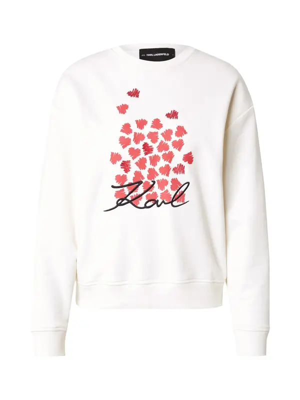 Karl Lagerfeld Karl Lagerfeld Sweater majica  crvena / crna / bijela