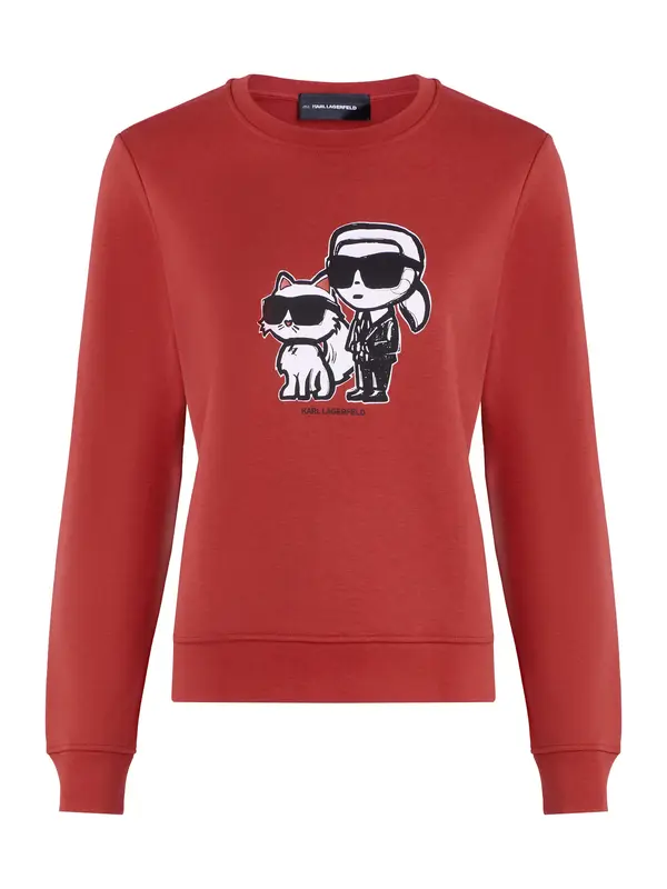 Karl Lagerfeld Karl Lagerfeld Sweater majica  crvena / crna / bijela