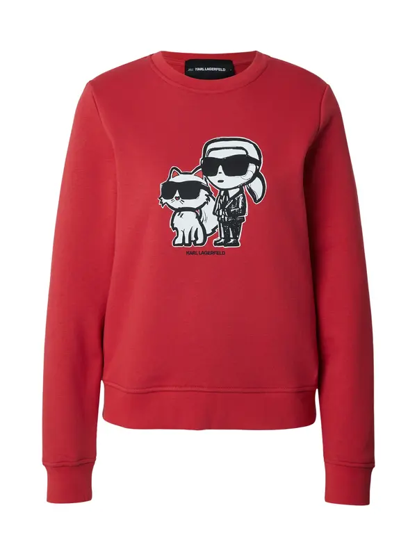 Karl Lagerfeld Karl Lagerfeld Sweater majica  crvena / crna / bijela